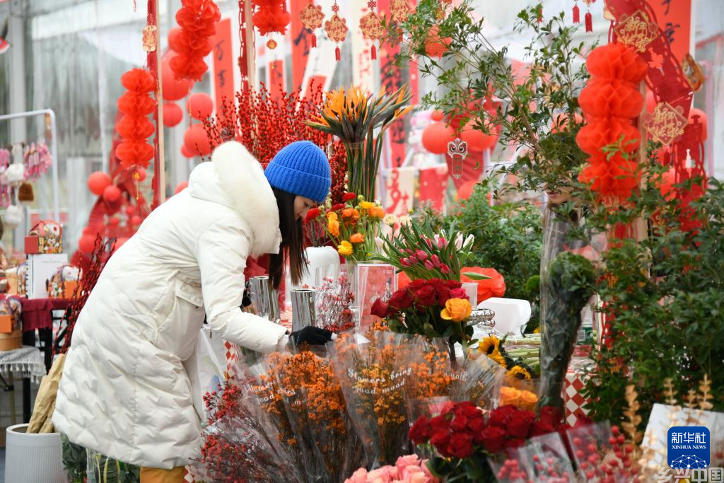 成都：逛年宵花市 喜迎新春(图1)