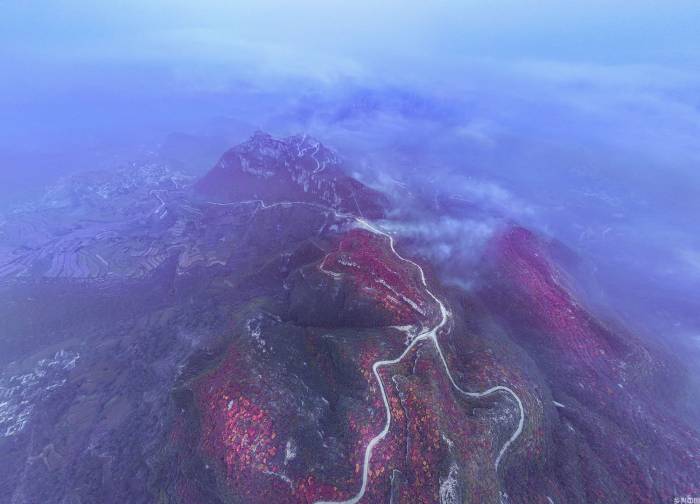 河北沙河：深秋红叶美如画(图2)