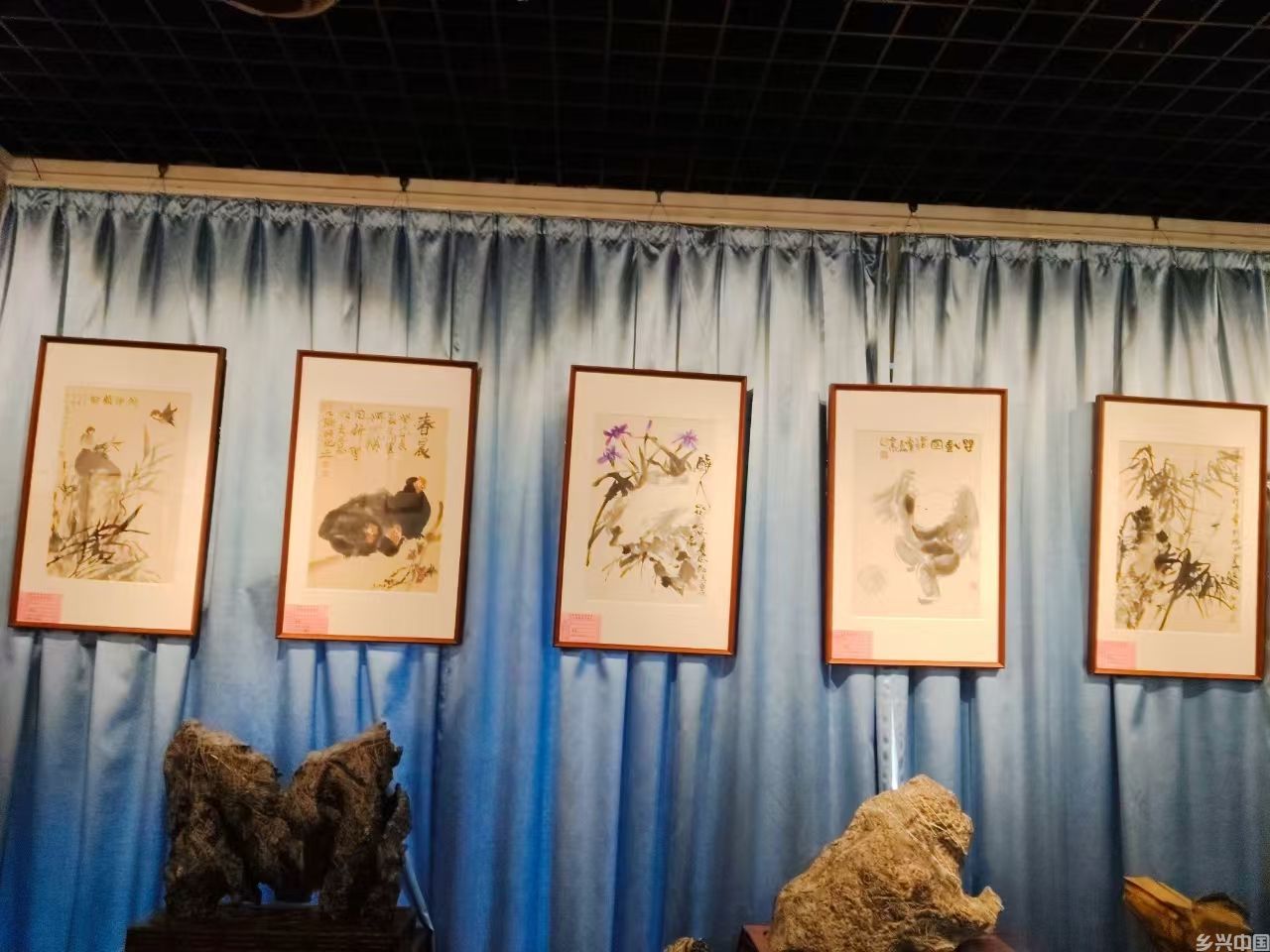 彩墨寄情 艺脉传承 马军李靖师生作品展在淮北举行