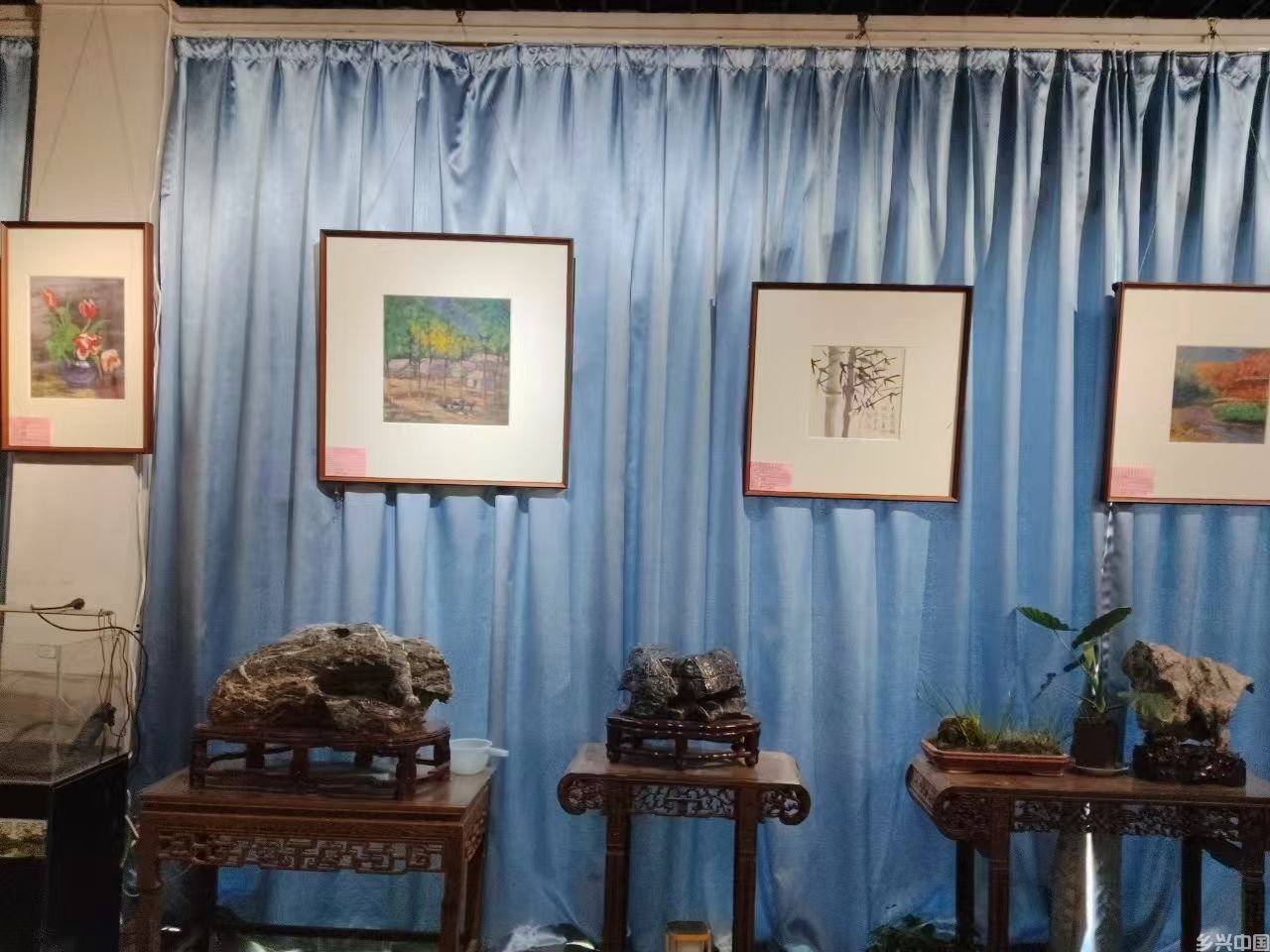 彩墨寄情 艺脉传承 马军李靖师生作品展在淮北举行