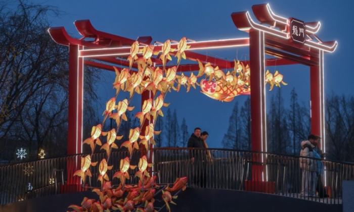 浙江嘉兴：花灯美景迎元宵